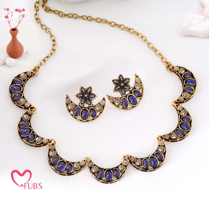 Traditional Chandbali Crescent Choker Set