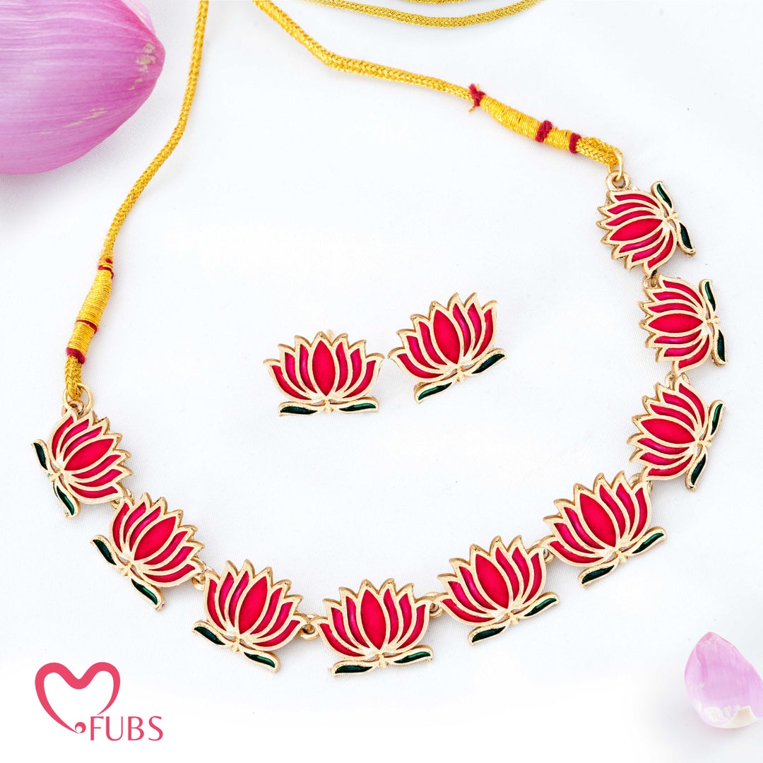 Traditional Continuous Lotus Choker Set