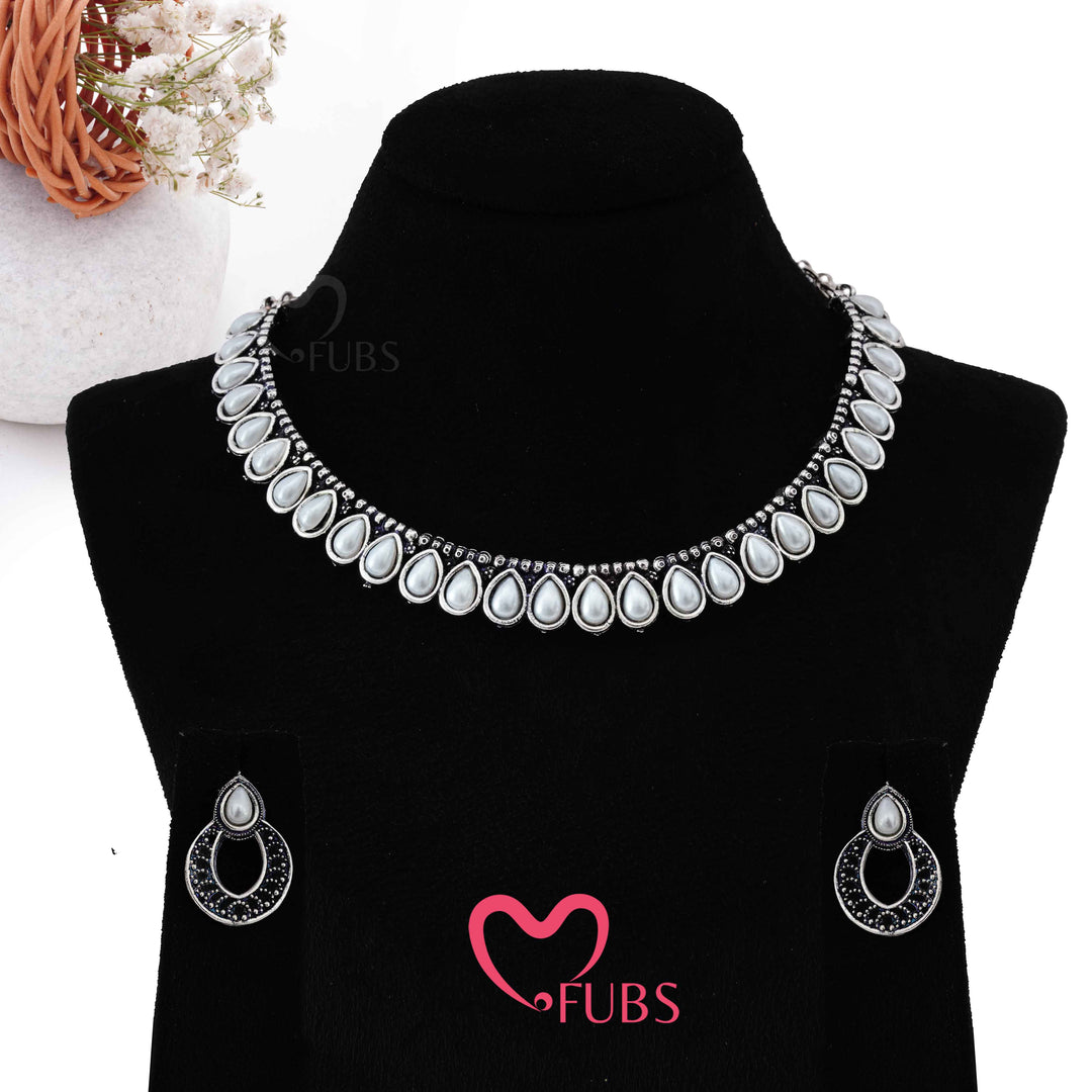 Tear-Drop Lustrous Aesthetic Antique Silver Jewelry