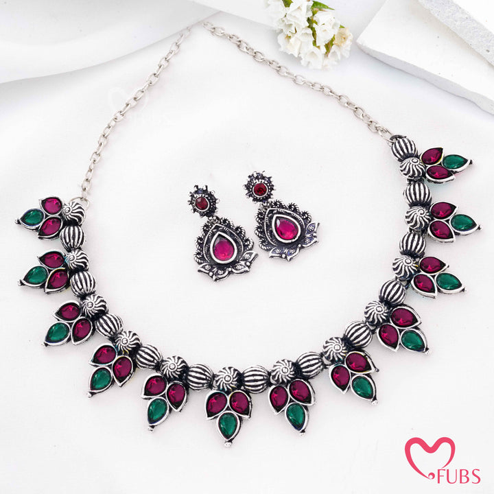 Traditional Antique Matte Silver Plated Drop Earrings