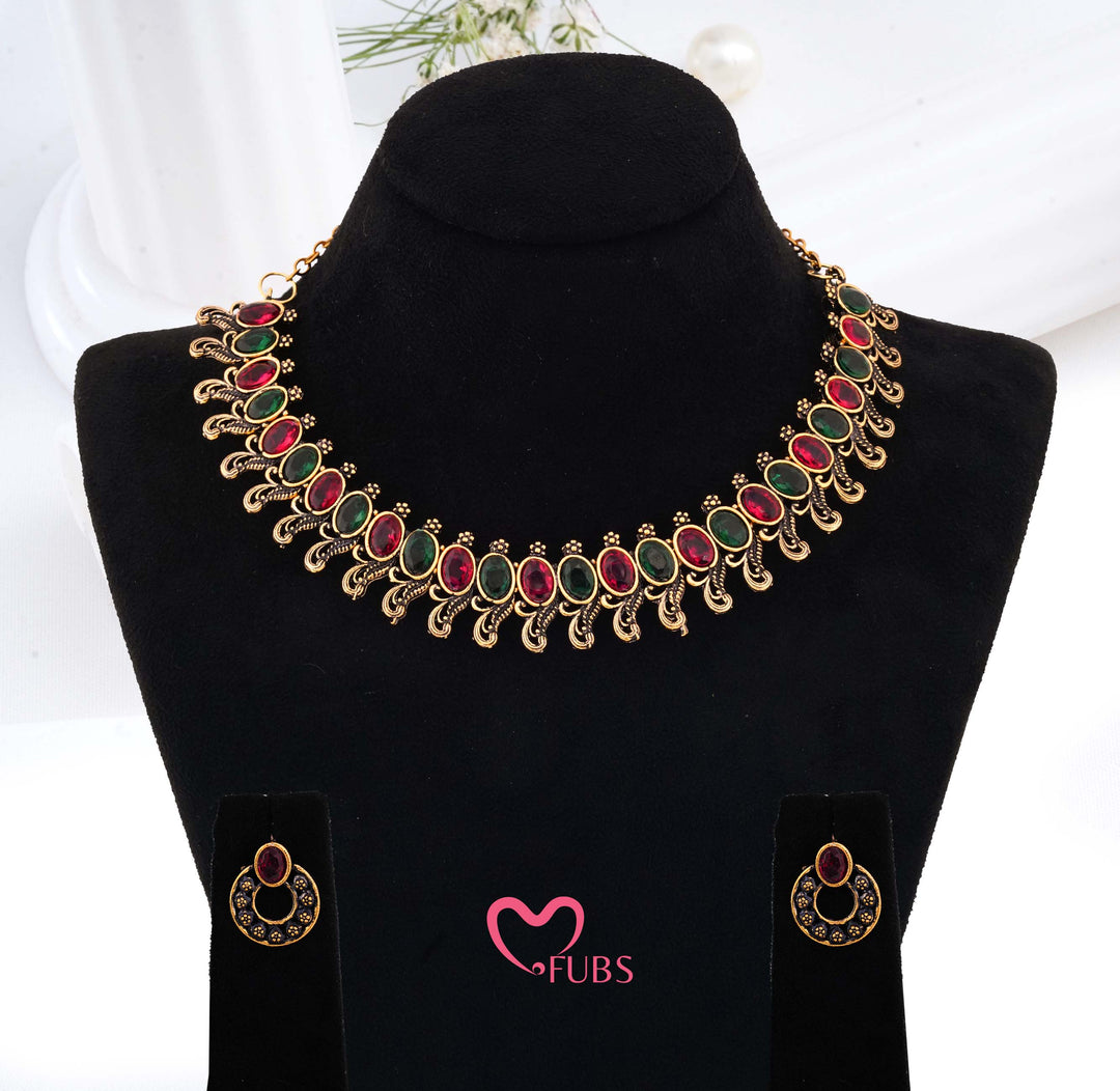 Antique Finish Scrollwork Kemp Necklace