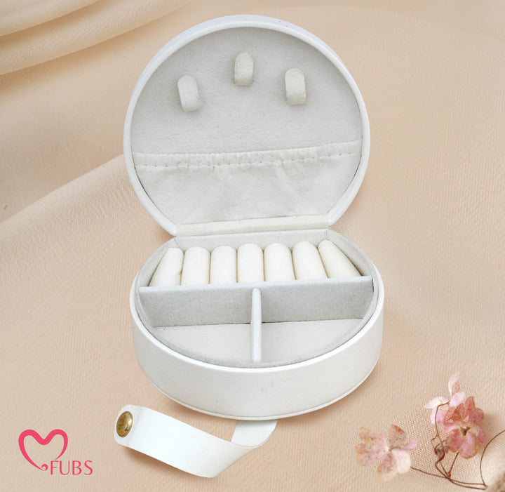 Elegant Round Jewelry Organizer Box