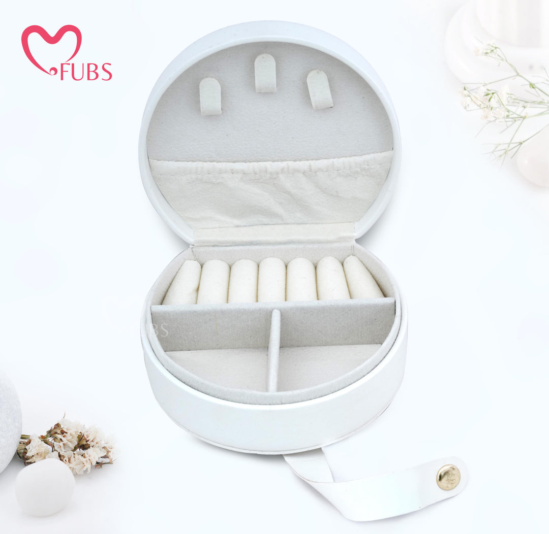 Elegant Round Jewelry Organizer Box