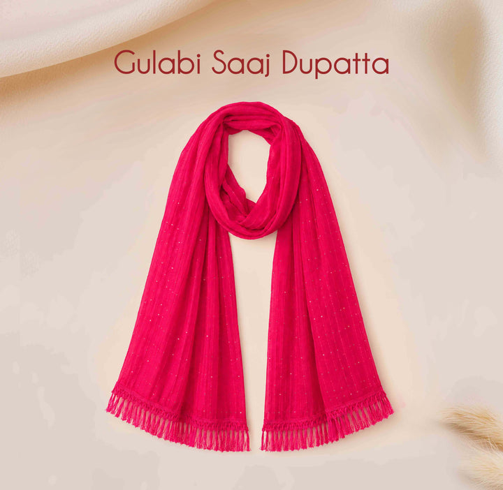 FUBS Purse of Surprises – Pink Dupatta, Jaipuri Earrings, Oxidised Kada & Bracelet