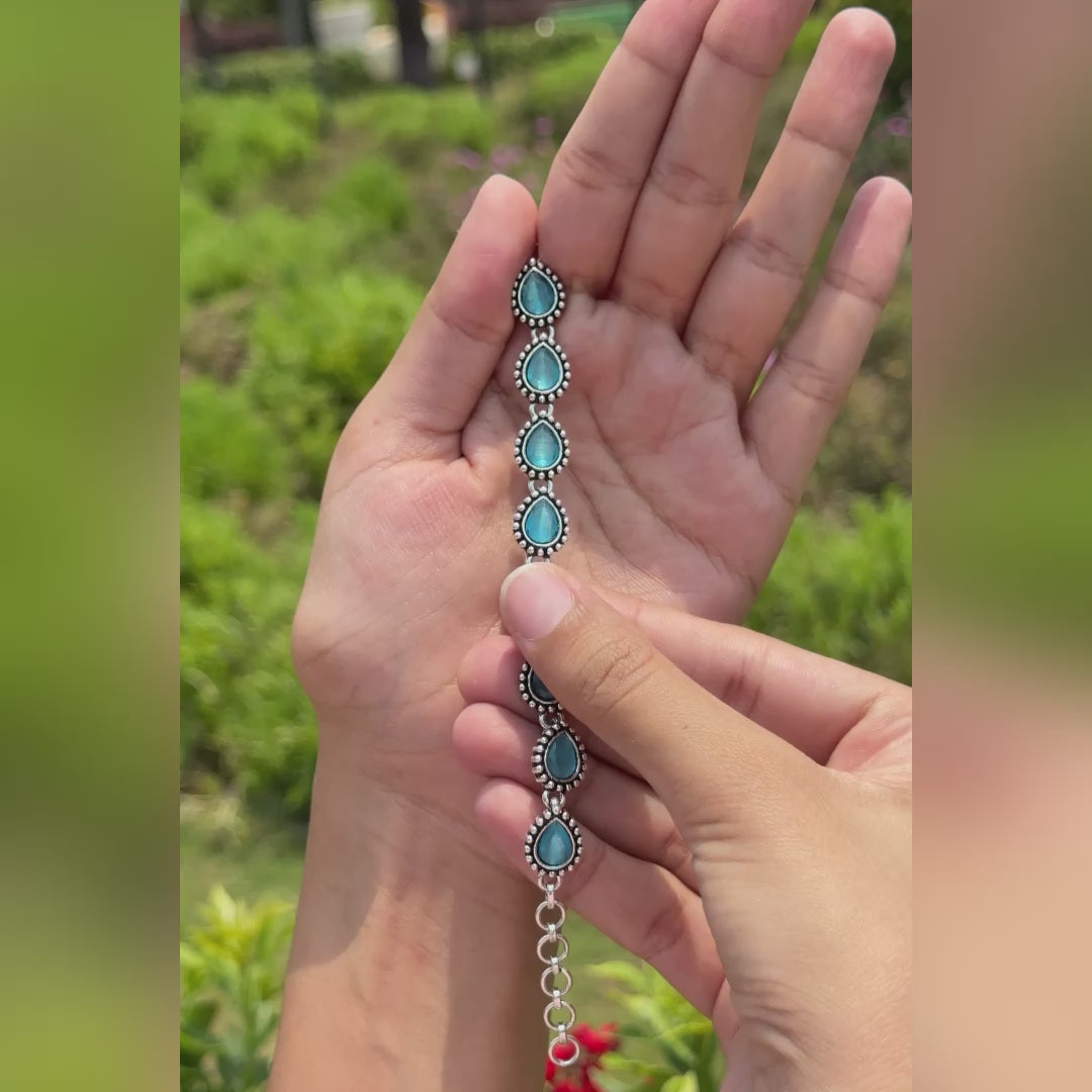 The Azure Tear Antique Oxidized Bracelet