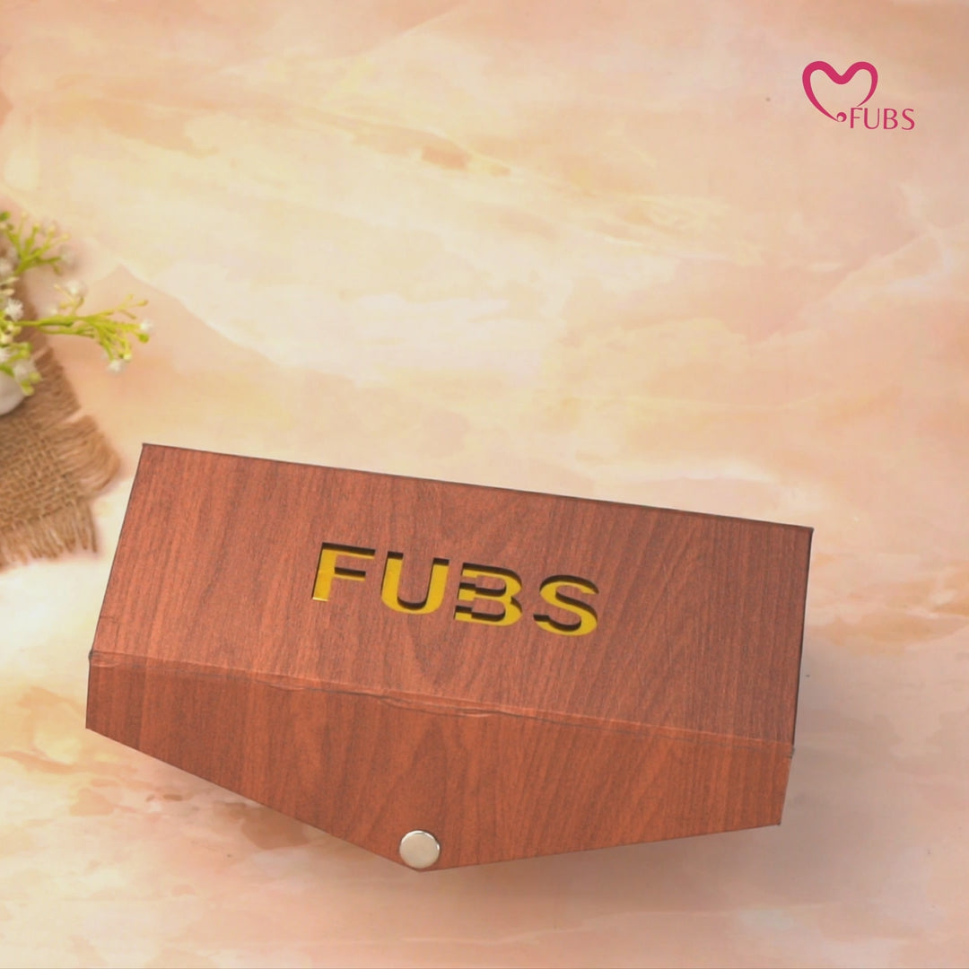 Wooden Bracelet Storage Box with Velvet Roll
